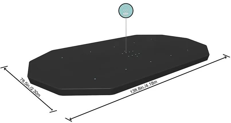 Krycia plachta na oválny bazén 4,18x2,3 m 58425