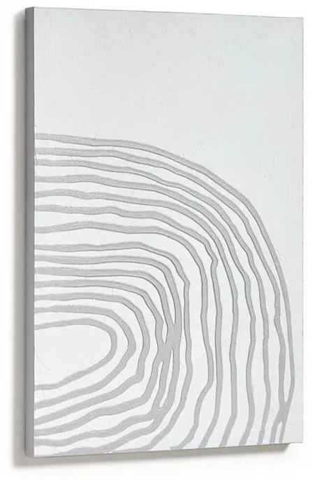 Abstraktný obraz rius 50 x 70 cm biely MUZZA