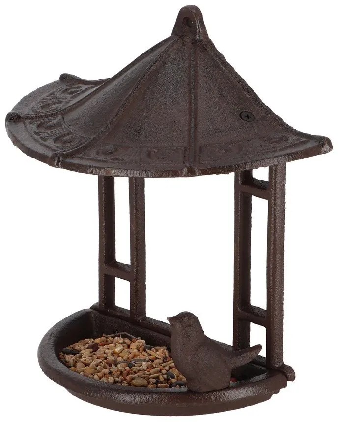 Závesné liatinové kŕmidlo Esschert Design, výška 24,4 cm