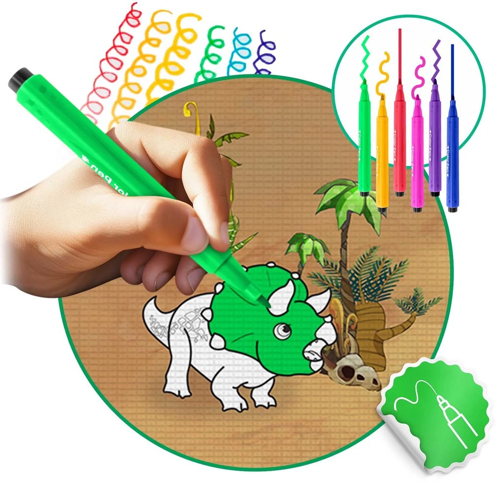 Rolovaná penová podložka na vyfarbovanie 120 x 90 x 0,3 cm Ricokids RK-344