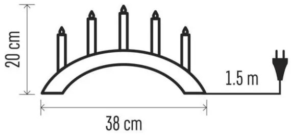 Vianočný svietnik 5xE10/15W/230V biela