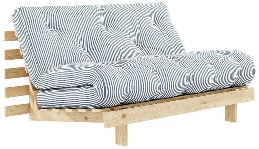Biela/svetlo modrá rozkladacia pohovka 140 cm Roots - Karup Design