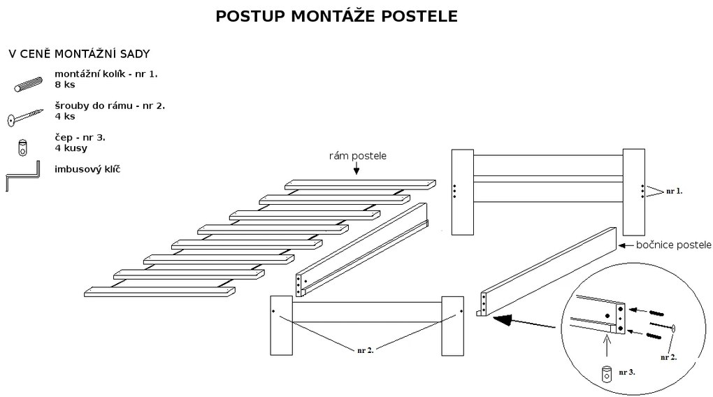 Magnat Posteľ Emily 80 x 200 cm, biela Rošt: Bez roštu, Matrac: Bez matraca
