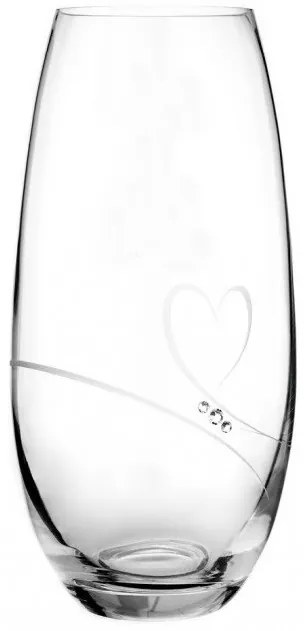 Diamante sklenená váza Romance s kamienkami Swarovski 25 cm