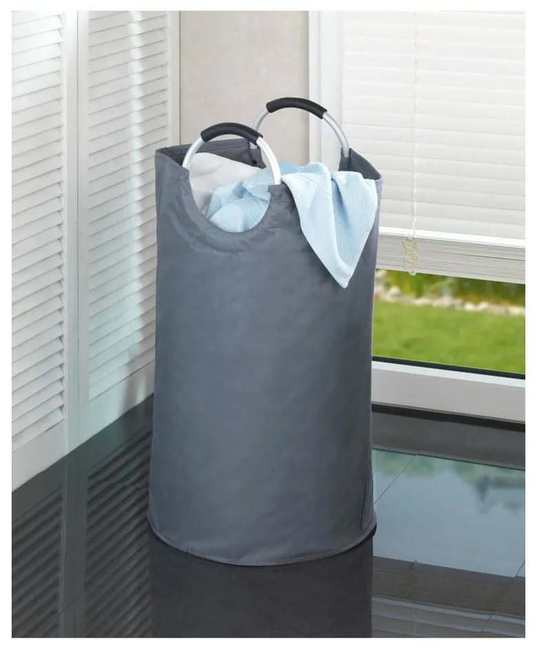 Sivý textilný odpadkový kôš na triedený odpad 69 l Jumbo – Wenko