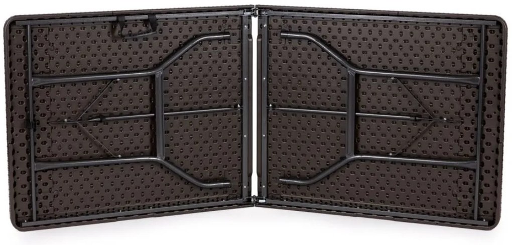 Bestent Cateringový stôl skladací 180cm Brown Rattan