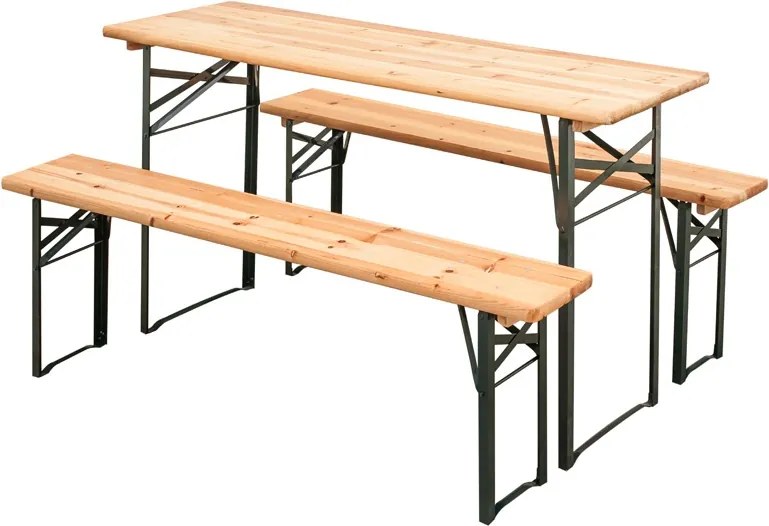 Zahradní pivní set - 2x lavica, 1x stôl