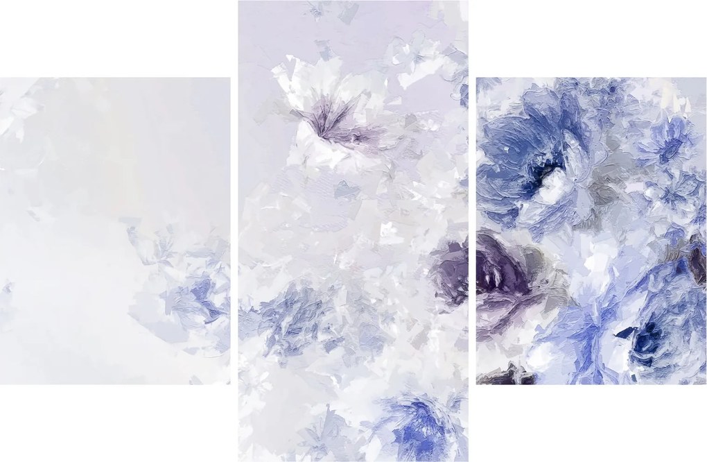 Obraz - Kvety, textúrovaná maľba (90x60 cm)