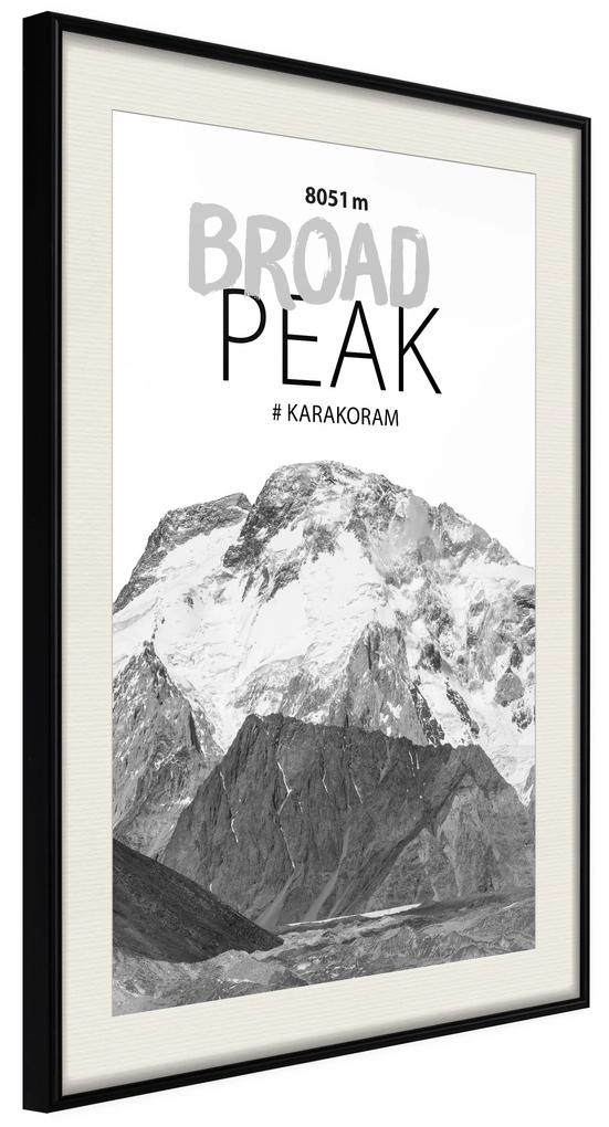 Artgeist Plagát - Broad Peak [Poster] Veľkosť: 20x30, Verzia: Čierny rám