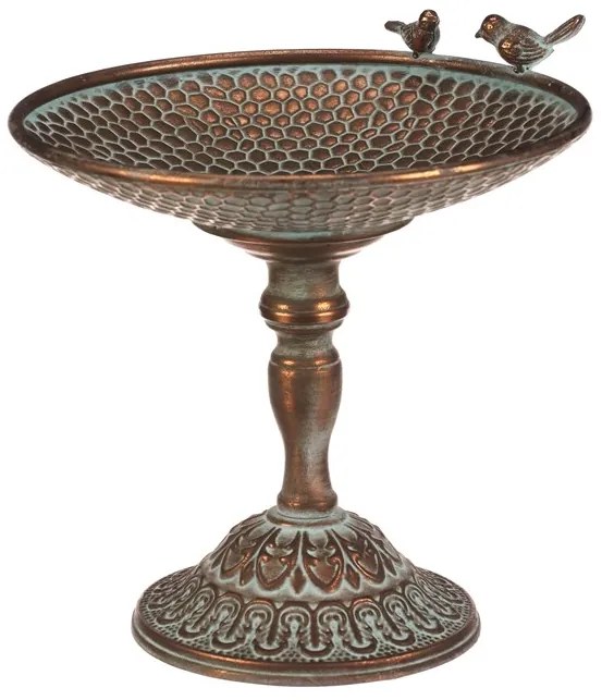 Autronic BONTEC Stojan kovový - 29 cm, aranžovací, s vtáčikmi, medený Farba: Medená