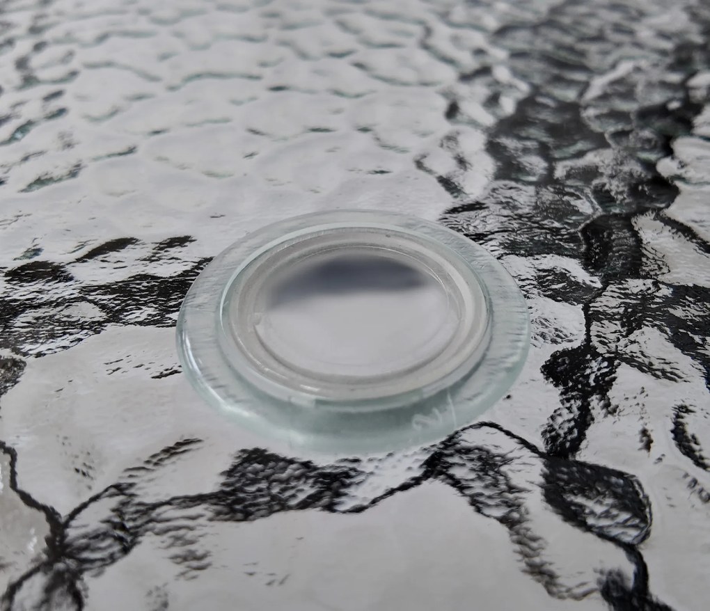 TRENDIE Záhradný stolík so sklom 80x80cm