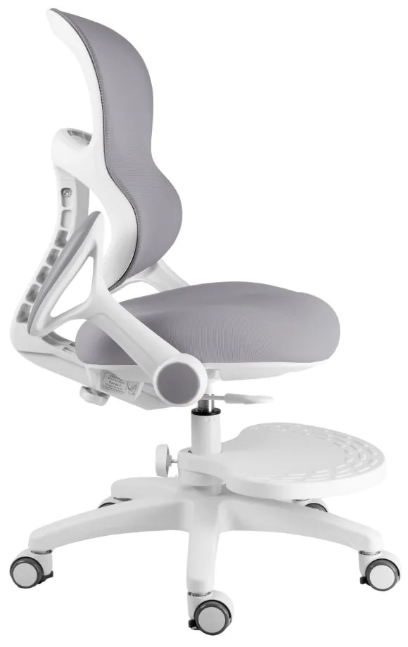 Detská rastúca stolička Neoseat JUNI 006 — látka, sivá