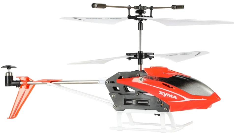 KIK Syma S5 RC diaľkovo ovládaný vrtuľník 3CH červený — gyroskop, pre začiatočníkov