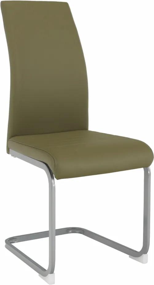 KONDELA Nobata jedálenská stolička olivovozelená / sivá