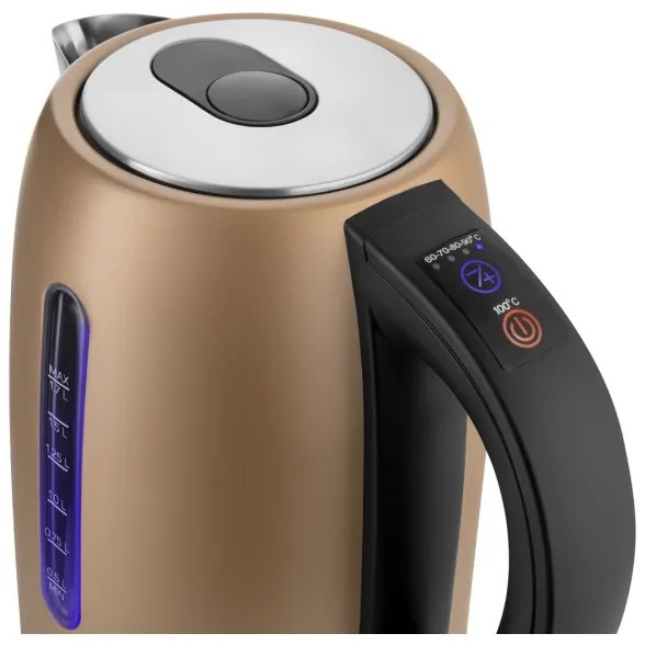 Sencor - Rýchlovarná kanvica s termoreguláciou 1,7 l 2150W/230V hnedá