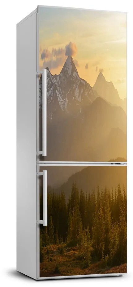 Nálepka na chladničku Západ slnka hory FridgeStick-70x190-f-84116149