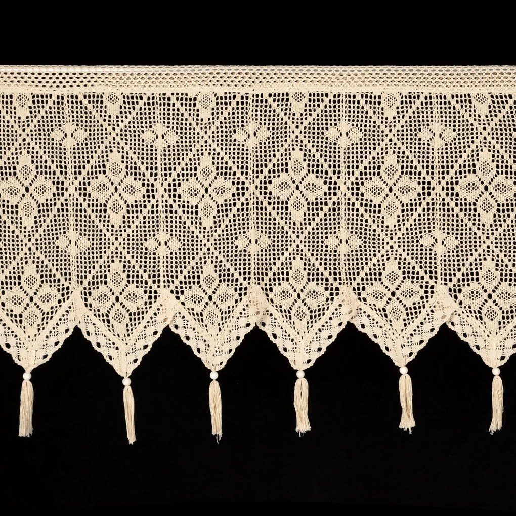 KRÁTKA ZÁCLONA NA PÁSKE MARTHA 150X60 CM SVETLOBÉŽOVÁ