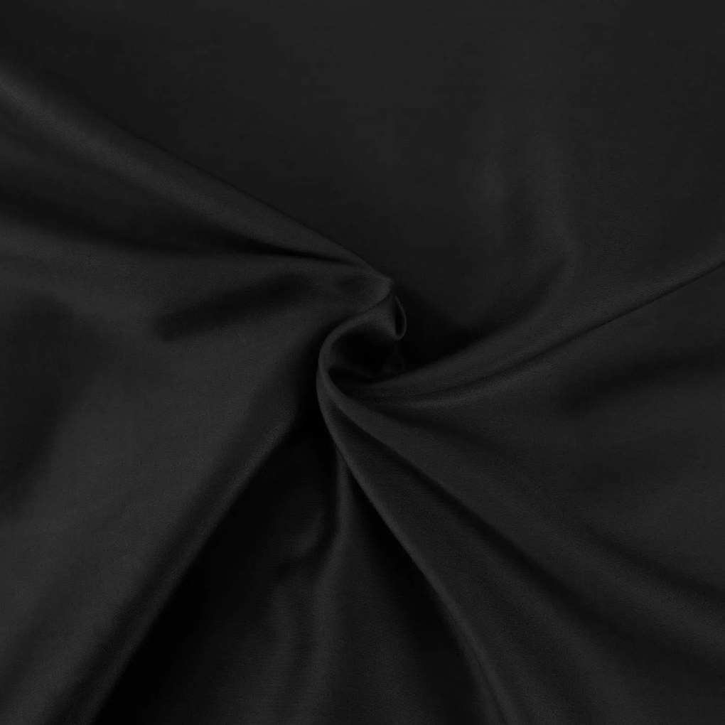 SATÉNOVÉ OBLIEČKY SATYNLOVE CLASSIC 200X220 CM, 2KS 70X80 CM ČIERNE