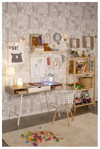 LED RGB Detská dotyková lampička BEAR LED/0,8W/5V biela + USB