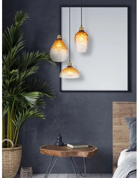 Globo 15786-3H1 - Luster na lanku SALVY 3xE27/60W/230V pr. 46 cm oranžová