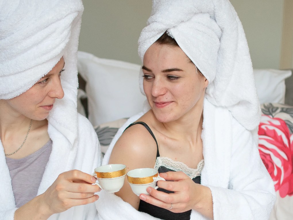 Froté župan Deluxe biely Veľkosť: M