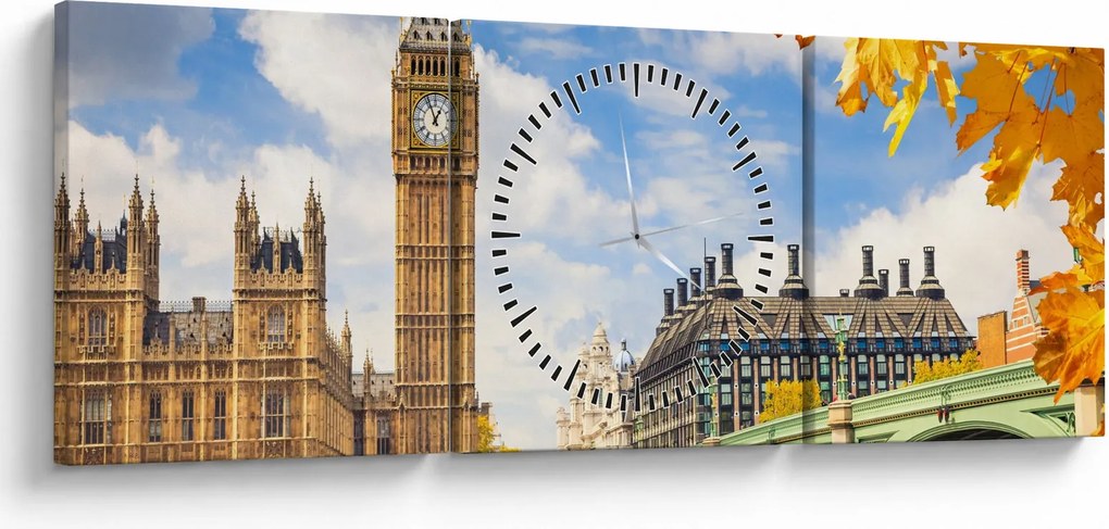 Obraz - Big Ben, Londýn (s hodinami) (90x30 cm)