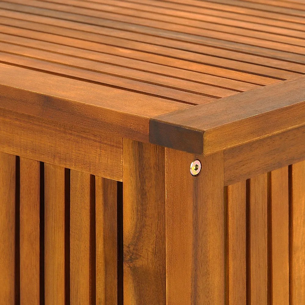 Casaria Drevený úložný box ACACIA, 117x50x59cm, prírodná hnedá