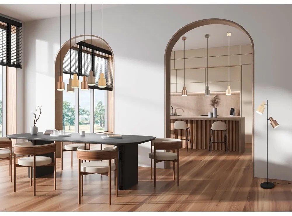 Žlté závesné svietidlo s kovovým tienidlom ø 12 cm Agudo – Trio