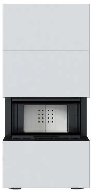 Modulárny krb HOME EASY BOX - NBC 7 biely trojstranné presklenie