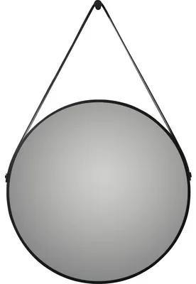 Okrúhle zrkadlo do kúpeľne v ráme DSK Black Belt matné dizajnové Ø 60 cm
