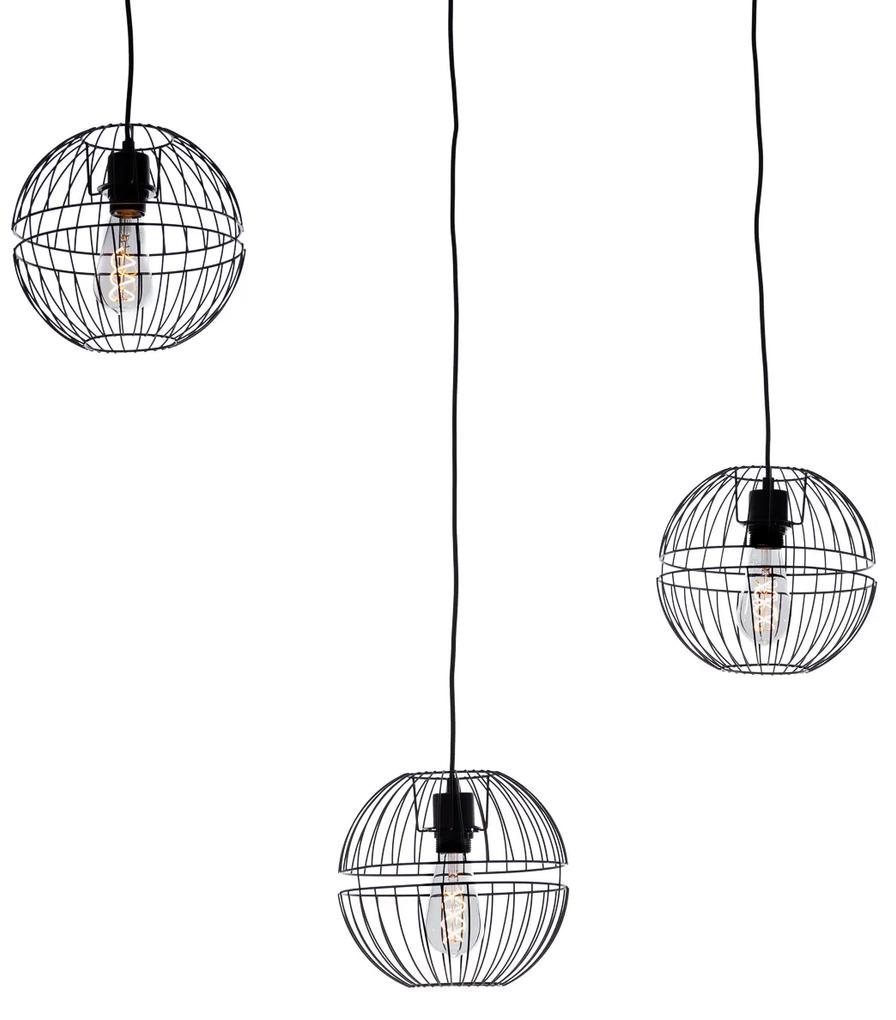 Moderne hanglamp zwart 3-lichts - Sphaera