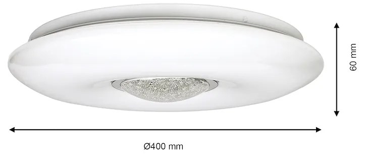 Stropné LED svietidlo Vela, 1x LED 24w, 3000-6000k, w, s ovládačom