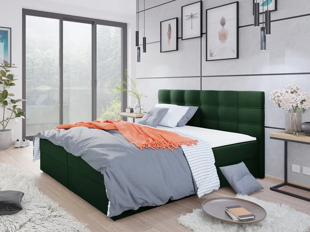 Kontinentálna posteľ Derisio 2, Rozmer postele: 160x200, Dostupné poťahy: Rico 18