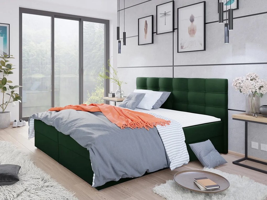 Kontinentálna posteľ Derisio 2, Rozmer postele: 180x200, Dostupné poťahy: Rico 01