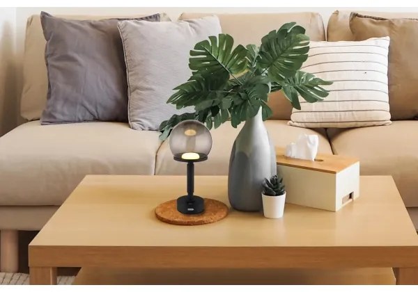 Globo 21034S - LED Nab. dot. stol. lampa HAKU LED/2,5W/5V 2700/4000/6500K čierna