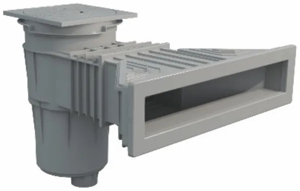 Superskimmer 17,5 l s mosadznými konzolami - svetlosivá (RAL7004)