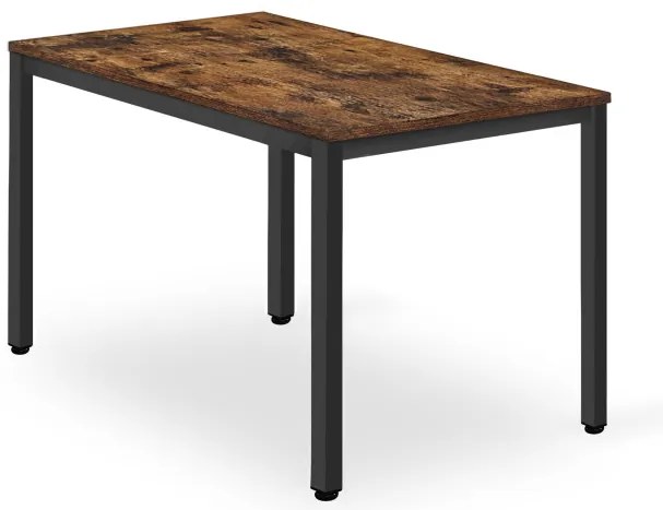 Jedálenský stôl TESSA rustikálny s čiernymi nohami