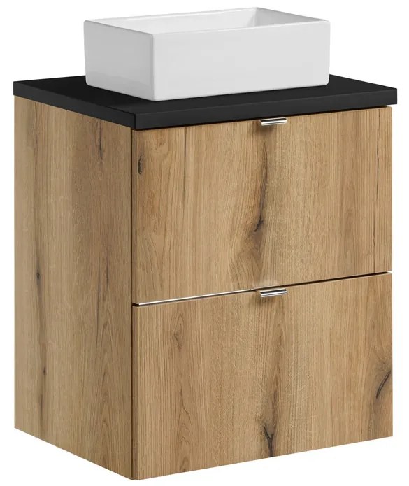 Závěsná skříňka pod umyvadlo Nova Oak s deskou 50 cm dub coast evoke