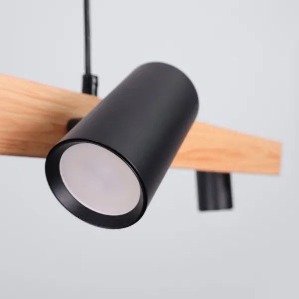 Brilagi - Luster na lanku SELE 6xGU10/30W/230V čierny/dubový dekor