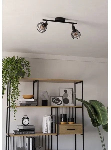 Eglo 901039 - Bodové svietidlo SONNINO 2xE14/40W/230V čierna