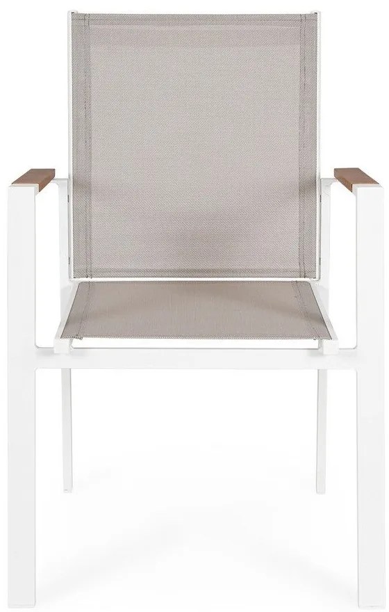 Biela kovová záhradná stolička Heta – Bizzotto