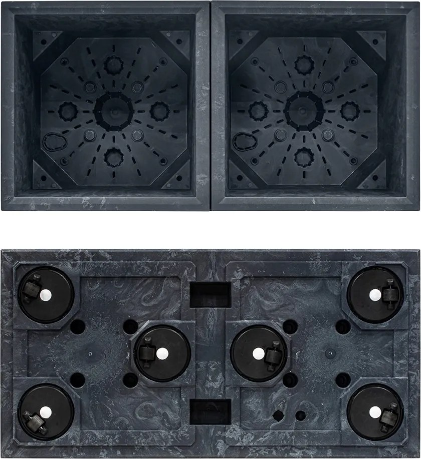 Plastový kvetináč SIERRAS BETON EFFECT marengo