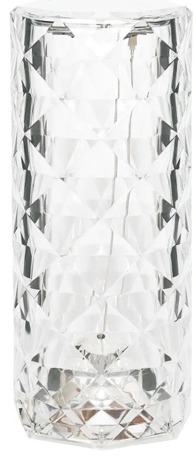 EUlight Stolná lampa Torre, 1x transparentné PVC tienidlo, RGB