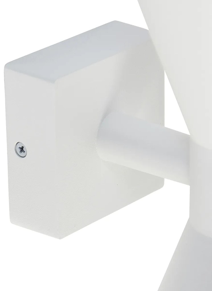 Moderné nástenné svietidlo biele 2-svetlo - Rolf