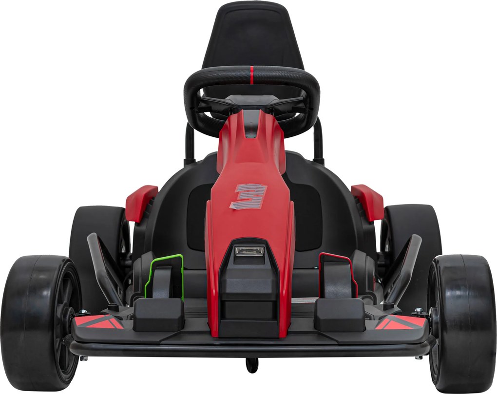 Ramiz Motokára na batérie Fast 3 Drift pre deti Červená + funkcia Drift + motory 2x150W + rádio LED + pásy