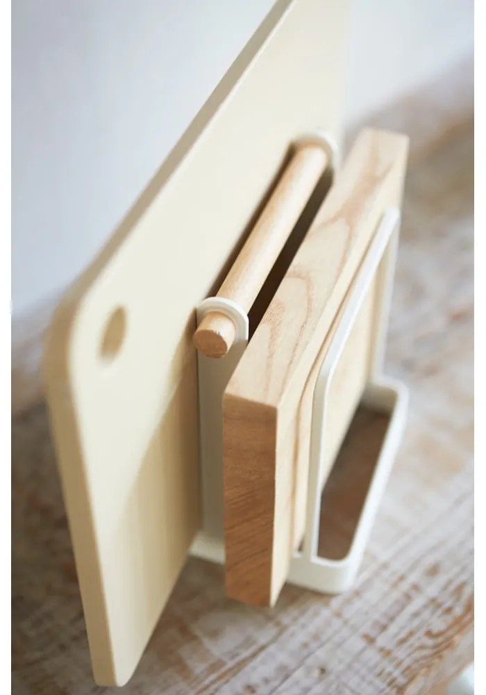 Biely stojan na doštičky na krájanie Yamazaki Tosca