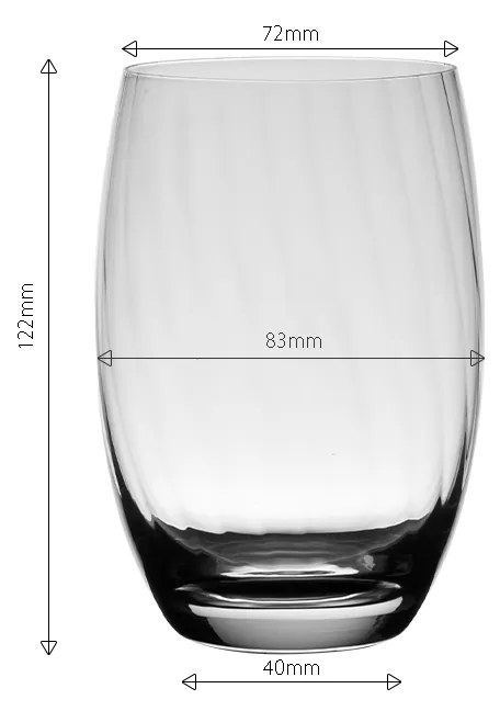 Poháre Tumbler 460 ml 6 ks - Optima Line Glas Lunasol - 322674