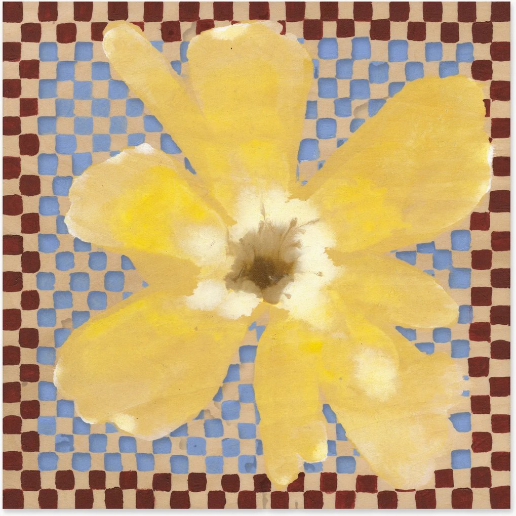 Plagát Flower with Checks 03