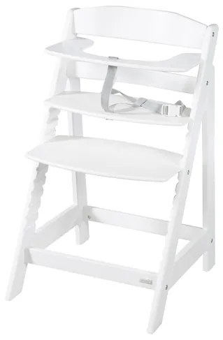 roba Detská drevená vysoká jedálenská stolička Sit Up (biela/flex)  (100306933)