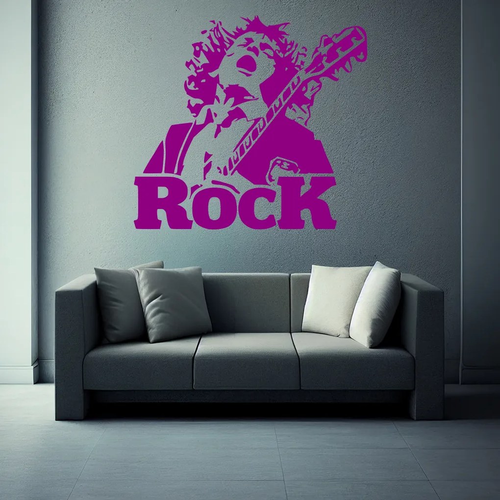 Veselá Stena Samolepka Angus Young AC/DC Farba: čierna, Veľkosť: 60 x 54 cm